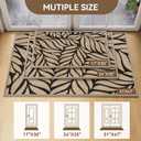 Door Mat Indoor Outside Entrance 31''x47'', Low-Profile Non Slip Outdoor Inside Front Doormat Entryway Mat, Dirt Resistant Absorbent Porch Welcome Entry Mats, Washable Easy Clean, Brown