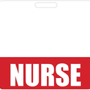 Nurse Badge Buddy (Red) - Heavy Duty Badge Tags for Nurses - Double Sided Identification Card