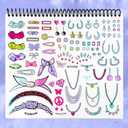 Fashion Angels Make-up & Hair Design Sketch Portfolio (11452) Sketchbook for Beginners, Sketchbook with Stencils and Stickers for Ages 6 and Up