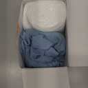 SOULFUL Muslin Crib Sheets for Boys Girls, 2 Pack Soft and Breathable Cotton Fitted Crib Sheets for Standard Crib Mattress (28"x 52", White & Blue)