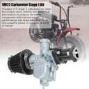 YOXUFA VM22 Carburetor 212cc Exhaust Muffler Stage 2 Kit Replacement for 224cc 196cc Coleman CT200U BT200X Baja MB200 KT196 Mini Bike Go Kart 6.5HP GX160 Engine Parts Mini Bike Throttle Assembly