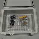 Outdoor Waterproof Electrical Box Junction Box Weatherproof IP67 ABS Plastic Enclosure Switch Router Project Box Electronics DIY Enclosure With Mounting Plate Wall Bracket Grey 8.6"x6.6"x4.3"
