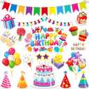 Hoteam 21 Pcs Happy Birthday Refrigerator Magnets Birthday Cruise Door Reflective Car Magnets for Automotive Refrigerator Cruise Metal Surface Decoration