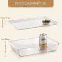 2pcs Chilled Serving Tray, Clear Cold Food Serving Trays for Party Buffet & Catering, Multi-Sectional Ice Trays for Vegetable and Fruit, Keep Food Fresh with Ice Chamber