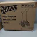 Stepper Machine with Resistance Bands, Mini Stepper with 300LBS Weight Capacity, Twist Stepper for Full Body Workout, Adjustable Step Height, Smooth and Quiet, Step Machine for Men Women