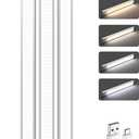 20 Inch Under Cabinet Lighting, 3Pack 5CCT Dimmable Closet Lights, Motion Sensor LED Lights of Battery Operated, Rechargeable Under Counter Light for Kitchen, Stairs, Bedroom, Wardrobe