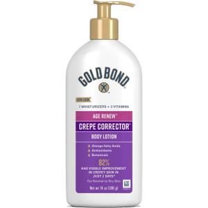 Gold Bond Age Renew Crepe Corrector Body & Face Lotion, Replenishing & Smoothing Formula, 14 oz., Packaging may vary (14 Fl Oz (Pack of 1))