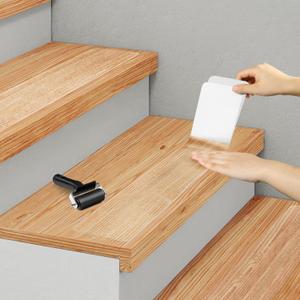 SMILOOL Clear Non-Slip Treads for Wooden Steps Indoor 15 Pack 4" x 24" Pre-Cut Anti-Slip Strips, Transparent Grip Tape for Wood Stairs, Waterproof Step Grips for Dogs, Kids and Pets