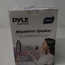 Pyle Compact Portable PA Megaphone Speaker - 40W Handheld Bullhorn with LED Flashlight, Alarm Siren, Adjustable Volume, Detachable Microphone, Battery Powered for Indoor & Outdoor Use