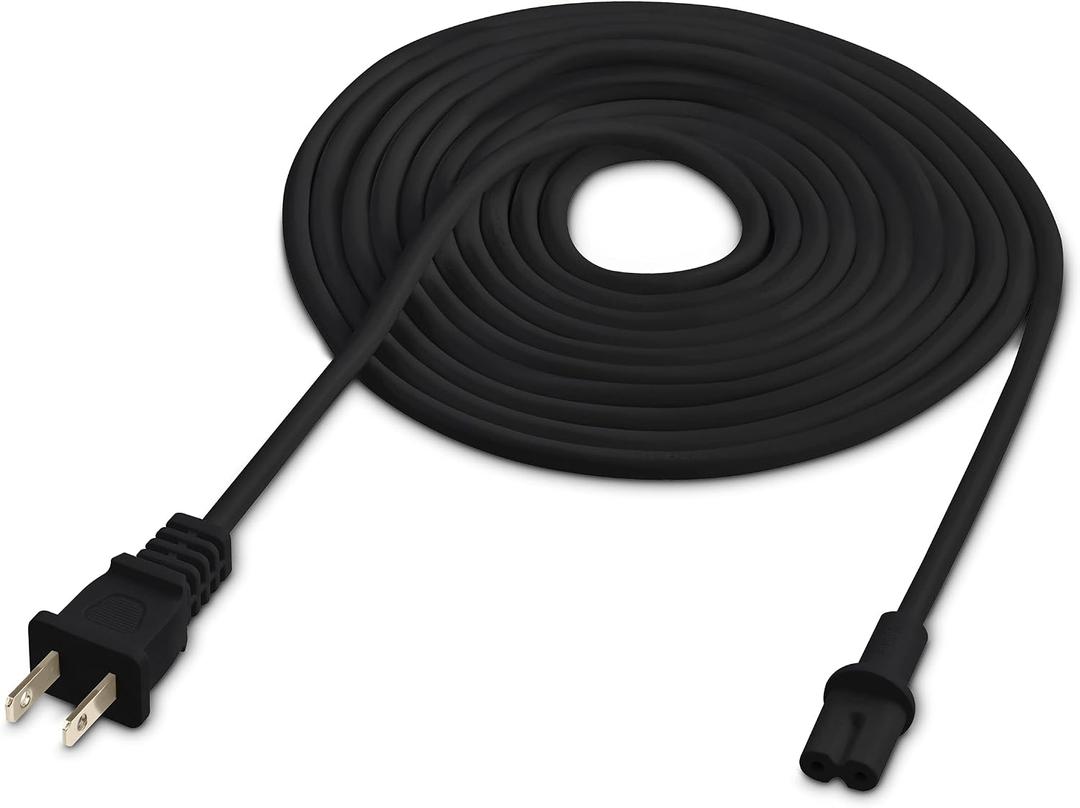 12-Foot Power Cord Compatible with Sonos Five, Sonos Play 5, Sonos Beam, Sonos Ray, Sonos Arc, Arc Ultra, Sonos Amp, Sonos Playbase, Sonos Sub Gen 3 and Sonos Sub Mini - Black