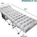 Zento Camping Cot Mattress Foam Pad for Adults Thick Soft Ultra Comfort Sleeping Pad for Traveling Hiking Outdoor or Indoor Use Lightweight Easy to Carry Foldable Waterproof Adult Cot Mattress