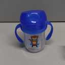 Dr. Brown's Milestones Soft Spout Sippy Cup Handles Blue - 9oz 9m+ & Baby’s First Straw Cup, Training Weighted Straw, Dark Blue, 6m+ 9m+