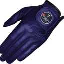 Ever-Bright Men's Golf Gloves OptiColor Premium Leather Golf Glove . (Purple)