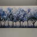 yearainn Abstract Forest Canvas Wall Art - Blue Trees Pictures Navy Botanical Painting Wall Decor Minimalist Modern Printing Artwork for Living Room Bedroom Home Office Decorations 20" x 40"