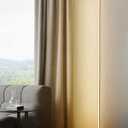 TACAHE Minimalist Corner Floor Lamp - 2700K-6500K Dimmable LED Night Light - Modern Standing Mood Lamp with Remote Control for Living Room, Bedroom - 57" 12W - Gold - 1Pack