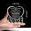 ZHSHWAT to My Grandma Heart-Shaped Crystal Keepsake Gift from Grandchildren Granddaughter Grandson | Perfect for Birthday, Mother's Day, Valentine's Day & Anniversary