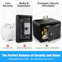 Small Safe, Locker Safes with Key and Coin Slot, Little Safes for Money, Cheap Home Safety, Small Hidden Safe, Savings Box with Key Mini Security for Home, Office, Travel, Pets0.23 Cubic