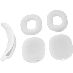 Portable Headset Travel Bag with Silicone Ear Pad Cover, Hard Headphone Case, Protective Storage Bag, Headband Cover Included, (Clear)