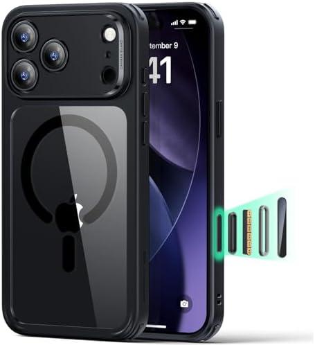 Amazon.com: ESR for iPhone 17 Pro Case, Camera Control, Compatible with MagSafe, Shockof Military-Grade tection, Magnetic Phone Case for iPhone 17 Pro, Classic Hybrid Case, Clear Black : Cell Phones & Accessories, B-Clear Black