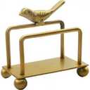 Metal Desktop Card Holder for Desk Decorative Business Card Display Stand for Countertop Bird Design Golden 1 Pack