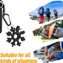 Gifts for Men, 18-in-1 Snowflake Multitool, Valentines Day Gifts for Him, Anniversary Birthday Gifts for Men Husband Him, Mens Valentines Gift for Dad Who Have Everything, Cool Gadgets Tools (Black)