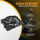 Engine Radiator Cooling Fan Assembly Compatible with Grand Cherokee Durango 5.7L 6.4L V8 2014-2020 Replace 52014787AC 621-600 52014787AB