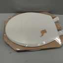 Mayfair Cassel Slow Close Toilet Seat, Easy Clean, Non Slip Premium Wood Seat, Easy Install, Made in USA, Round, Biscuit