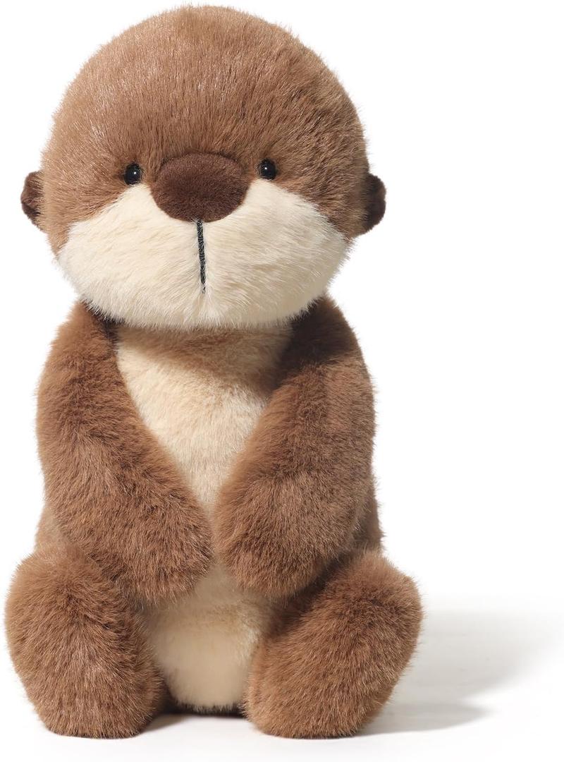 Otter Stuffed Animal Sea Otter Pup Plush Toy, Premium and Soft, Gifts for Babies, Children, Adults, 14.2 Inches, Brown, Companionship