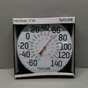 Taylor Metal Wall Indoor Outdoor Thermometer, Wireless Thermometer with Easy to Read Large Numbers for Patio, Pool, and Indoor Areas, 12-inch, White