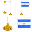 WXTWK 12 Pack Argentina Flag Argentine Desk Flag Small Mini Argentine Table Flags With Stand Base,Home Office Festival Events Celebration Decorations