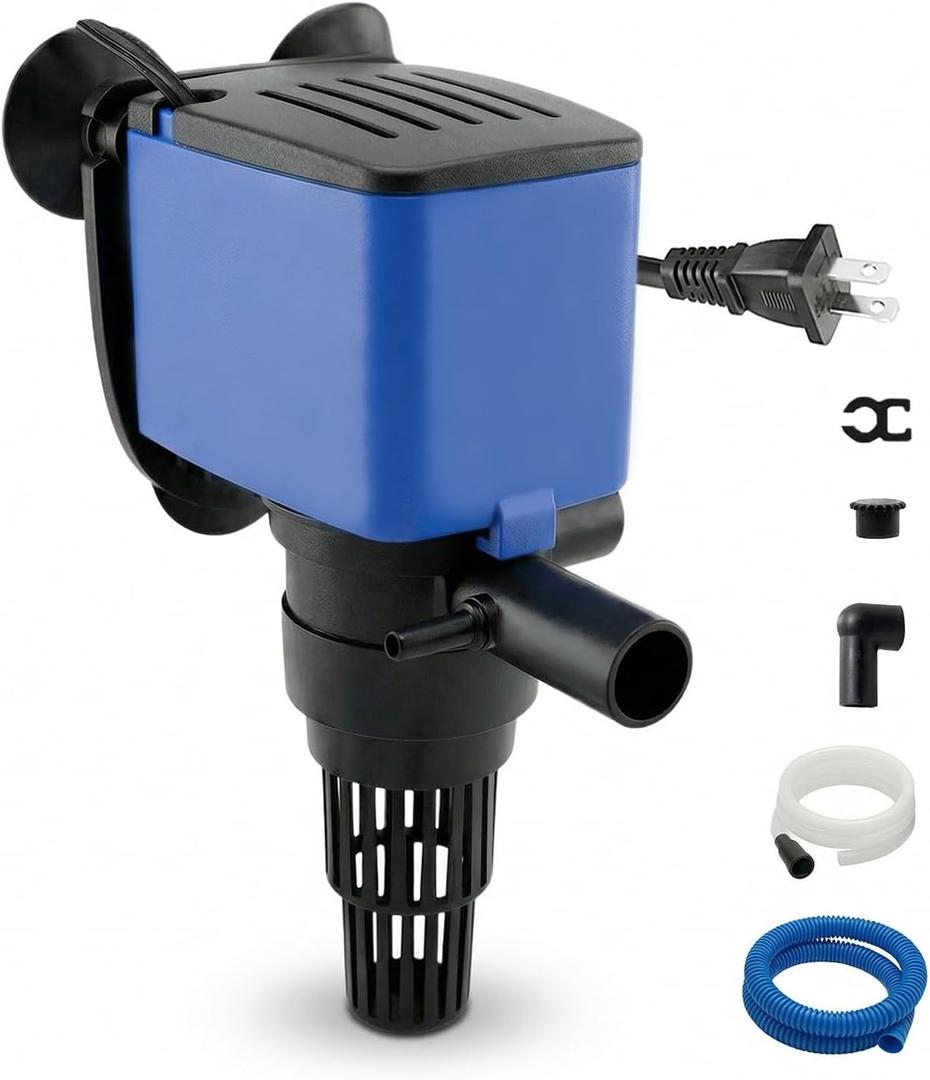 Aqua Dream 660 GPH Aquarium Powerhead - 3-in-1 Submersible Filter Pump with Air Oxygenation & Adjustable Flow, 35W High-Performance Water Circulation Pump for Fish Tanks - 1 Pc
