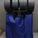 MacSports Heavy Duty Collapsible Folding All Terrain Utility Beach Wagon Cart, Blue/Black