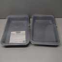 GoodCook Set of 2 Nonstick Steel 13" x 9" Cake Baking Pans with Covers, Gray