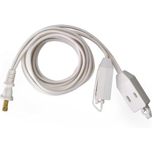 Coleman Cable 9418-01 16/2 12-Foot Double Cube Tap, White