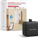 Switchbot Smart Switch Button Pusher (Bluetooth) Fingerbot for Rocker Switch/One-Way Buttons, App Timer Control, No Wiring, Optional Hub Required for Voice/Remote, Black