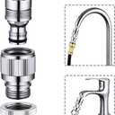 Kitchen Sink Faucet Quick Connector, Dishwasher Washer Snap Coupling Adapter, Faucet to Garden Hose Adapter for Bathroom Kitchen/Shower Hose/Garden Hose