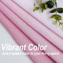Pink Ombre Chiffon Sheer Curtain 63 Inch Long for Living Room Crinkle Semi Sheer Curtain Panels for Bedroom, Gradient Light Filtering Window Drapes Set of 2 for Kids Room, Office, Rod Pocket, 52"W