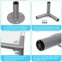 6 Leg Carport KitsSlant Roof Canopy Fitting Kit with 1-3/8" ID, Galvanized Steel Carport Connectors, shed Frame kit DIY Project, 19 inches x 17 inches x 8 inches