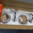 3-Light Bathroom Vanity Light, Black and Gold, Bulbs Included, 3 Light-Clear