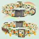 Elegant little tail St. Patrick's Dog Collar, Green Clover Dog Collars Cute Pet Gift Cute Puppy Flower Adjustable Pet Collars for Small Dogs (Small (Pack of 1), B: Gold Lucky)