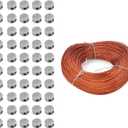 50PCS 10x6mm Round Lead Seals Security Meter Seals with Copper Wires (100m)