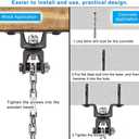 Ceiling Hammock Chair Hanger with 47"/4ft Chain 360 Rotation Heavy Duty Hanging Chair Mount 600 LB Capacity Swing Hanger Hardware for Hanging Swing Chairs, Porch Swing, Punching Bags, Silver