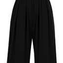 PRETTYGARDEN Women's Summer Jumpsuits Dressy Casual One Piece Outfits Sleeveless Mock Neck Wide Leg Pants Rompers with Pockets (Small, Black)