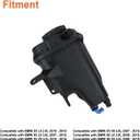 Engine Coolant Reservoir Radiator Expansion Tank(with Cap And Sensor). Replaces Part # 603-361,17138621092,17137552546.Compatible with 2007 - 2018 BMW X5, 2008 - 2019 BMW X6