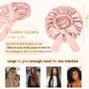 YANIBEST Adjustable Satin Bonnet for Sleeping Women Double Layer Hair Wrap Reduce Friction Prevent Frizz Natural Curly Hair