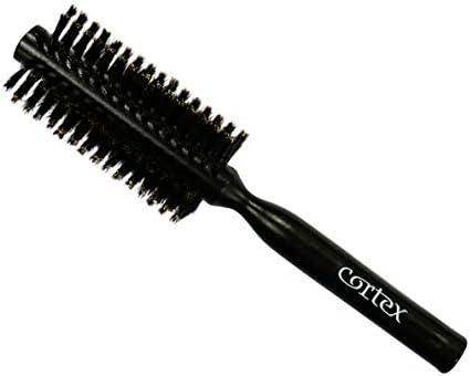 Cortex Professional 100% Boar Bristle Round Brush - Hair Brushes for Women and Men, Round Brush for blow Drying, Natural and Soft boar bristle for all types of hair, black wooden handle brush 2''