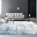 OMERAI Washable Rug 8'x10' Abstract Machine Washable Area Rugs for Living Room Ultra-Thin Non Slip Stain Resistant Modern Large Carpet for Bedroom Dining Room Office Kitchen (Blue)