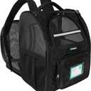 PetAmi Dog Cat Backpack Carrier, Expandable Pet Carrier Backpack for Travel Hiking, Small Medium Dog Puppy Large Cat Carrying Backpack, Airline Approved Ventilated Soft Back Support, 18 lbs, Black