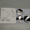 20X/30X/40X Magnifying Mirror with Suction Cups and Tweezers Set, 3.5 inches Travel Magnified Makeup Mirror, Black, 3PCS