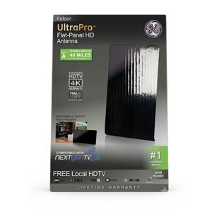 GE UltraPro Flat Panel HD Indoor Antenna Free Local HDTV 4K UltraHD Full 1080P H